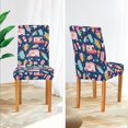 thumbnail image 3 of Yayeee 4 Pack Dining Chair Covers Stretch Parson Chairs Slipcovers Seat Protector, Pink Cartoon Truck Pattern, 3 of 6