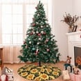 thumbnail image 7 of Yiaed Vintage Black Plaid Sunflower Print Christmas Tree Skirt , Tree SkirtsTree Mat for Christmas Winter Holiday Indoor Decorations-30", 7 of 7