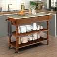 thumbnail image 3 of 56'' Rolling Kitchen Island With Storage, 2-sided Kitchen Island Cart On Wheels With 2 Drawers, Wine And Spice Rack, Large Kitchen Cart For Home Kitchen Dining Room, 3 of 9