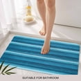 thumbnail image 3 of Turquoise Teal Ombre Door Mat&nbsp;Indoor Outdoor Entrance, Non Slip Rug for Kitchen Bathroom Entryway Rug, Farmhouse Modern Abstract Striped Washable Doormat Floor Mat 24x36 Inch, 3 of 8