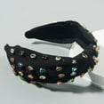 thumbnail image 2 of Fiudx Diadema de Cristal, Banda de Tela Suave con Brillo, Diseño de Nudo Elástico Brillante, Antiarañazos, Cómoda y Segura para Cuero Cabelludo, de Uso Diario, para Desmaquillarse y Lavarse La Cara,, 2 of 2