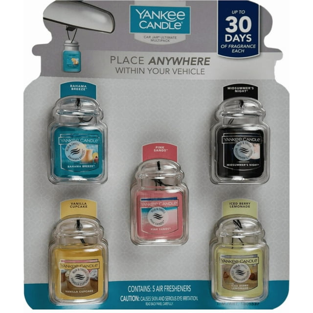 Yankee Candle Pot de Voiture Multipack Ultime, 5 Assainisseurs d'Air