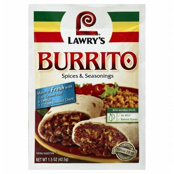 LAWRYS 1.5 oz. Burrito Spices & Seasonings