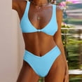 thumbnail image 5 of Tbopshirt Swimsuits for Women,Womens Bathing Suits,Swimsuits for Women 2 Piece Hawaiian Tropical Print Swim Cami Bra and Ruffles Bathing Sets Beachwear,Plus Size Swimsuits, 5 of 6