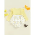 thumbnail image 4 of Suealasg Baby Girl Fall Romper 3 6 12 18 Months Infant Girl Long Sleeve Crew Neck Bear Dots Stripes One Piece Bodysuit Newborn Girl Autumn Clothes, 4 of 7