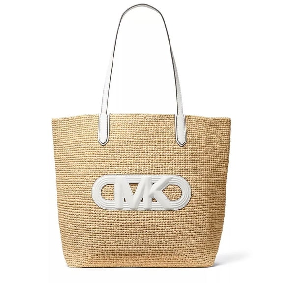 Michael Kors Eliza XL Tote, Natural/Optic White