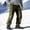 Army Green, variant on Men's Fleece Lined Hiking Pants Waterproof Polyester Shell Elastic Drawstring Waist Relaxed Fit Winter Outdoor Cargo