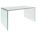 thumbnail image 2 of Pemberly Row 50" Contemporary Glass Desk in Clear, 2 of 4