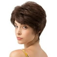 thumbnail image 6 of 24cm(9.45 inch) Short Brown for Women Girls, Pixie Cut With Side, 6 of 8