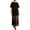 Black, variant on Levmjia Summer Plus Size Women Casual Dress Solid Color Lace Patchwork Short Sleeve Round Neck Loose Fit Soft Breathable Flowy Maxi Dress for Beach Vacation