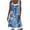 Sky Blue Womens Summer Dress, variant on USSUMA Women Casual Loose Tank Dresses Sleeveless Beach Vacation Dress U Neck Floral Printing Fake Two-Piece Midi Swing Dress