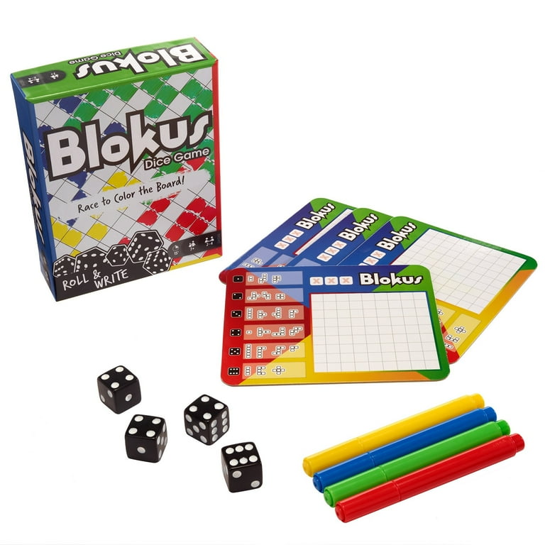 Blokus Roll and Write Dice Game for Kids, Adults and Family Night