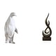 thumbnail image 1 of Escultura de pingüino de resina abstracta, estatua de fuego, adorno moderno coleccionable, regalo adecuado para dormitorio, sala de estar, oficina, es, 1 of 8
