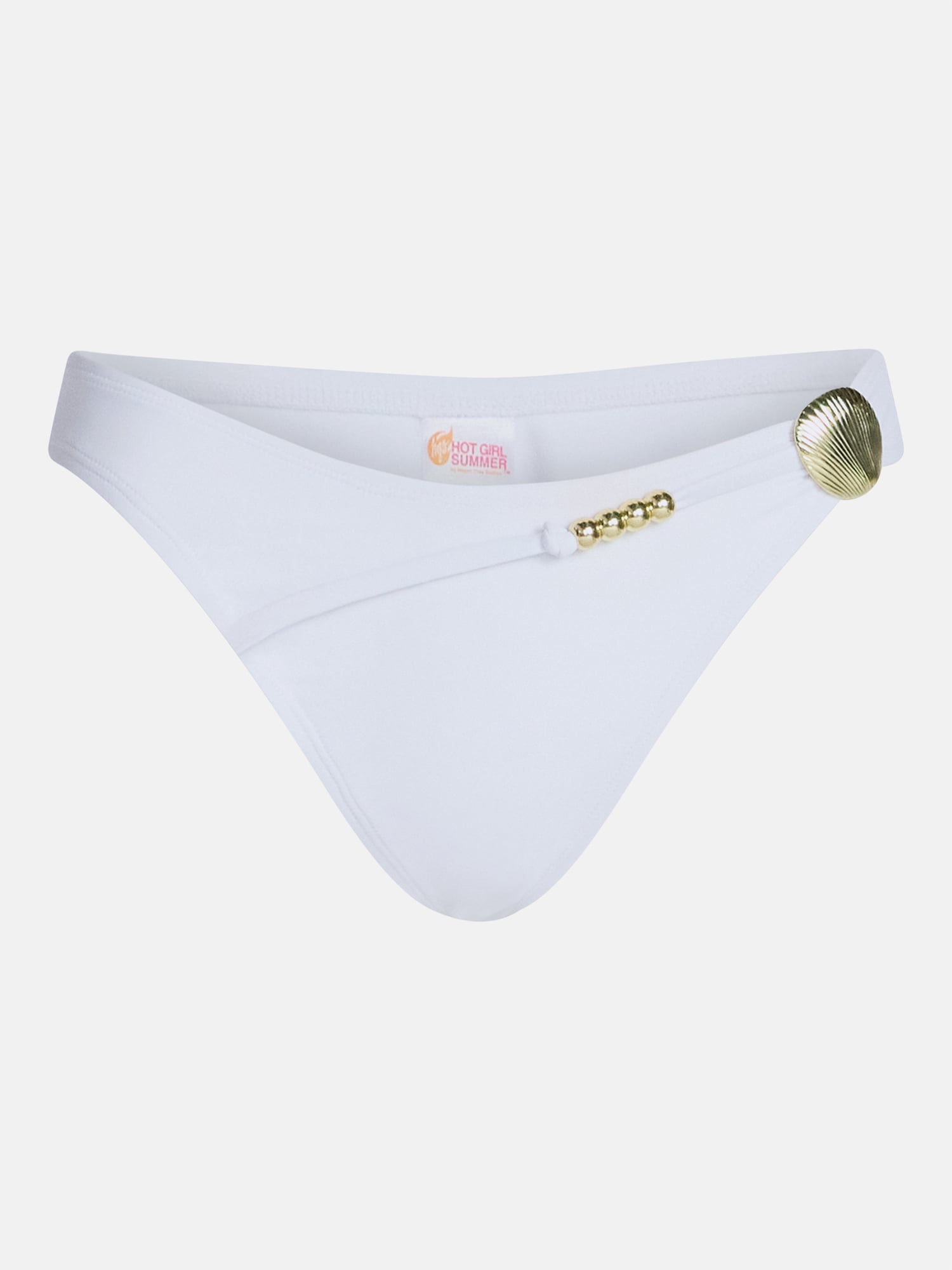 Hot Girl Summer by Megan Thee Stallion Shell Bikini Bottoms with High Leg, Sizes XS-3X