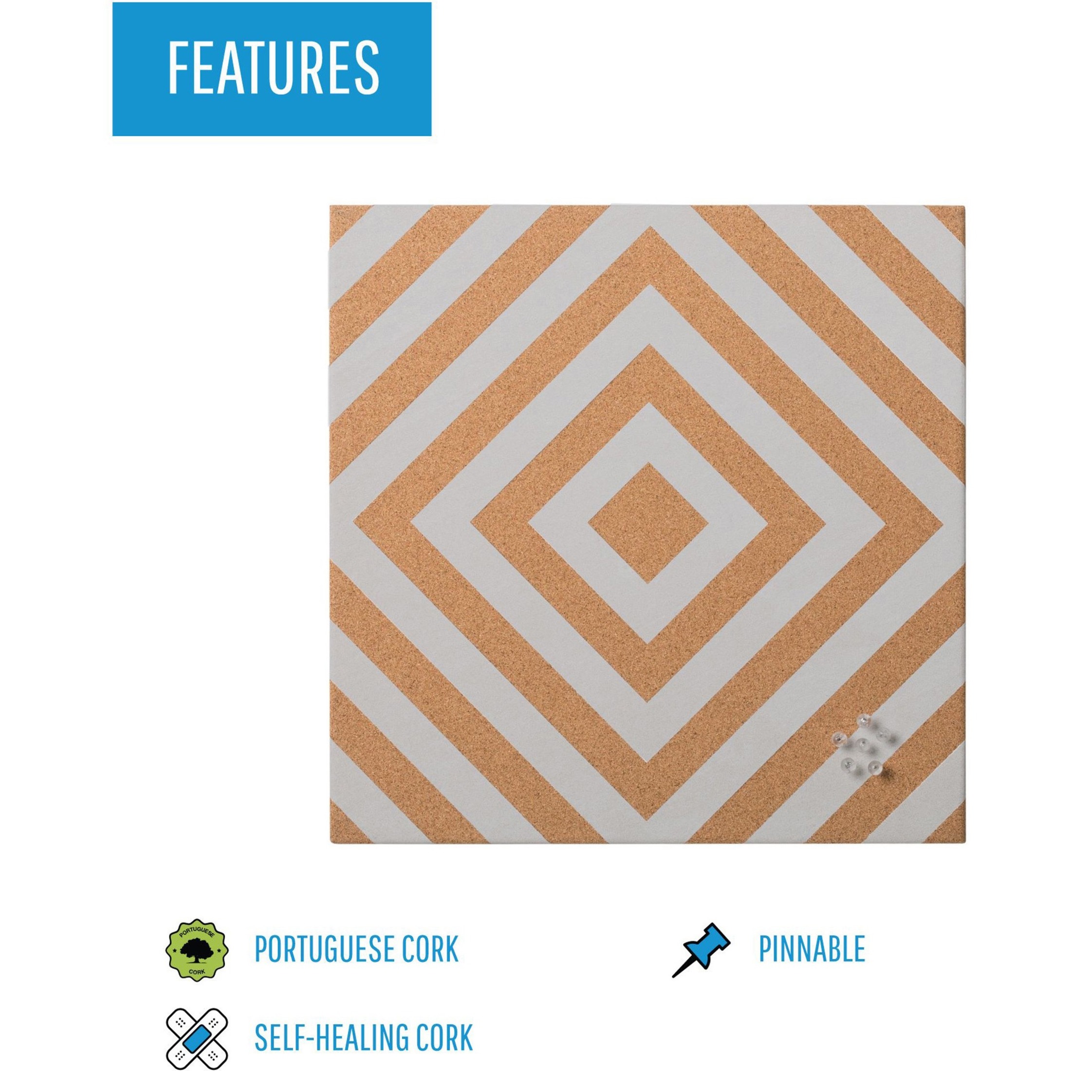 MasterVision Chevron Frameless Bulletin Board