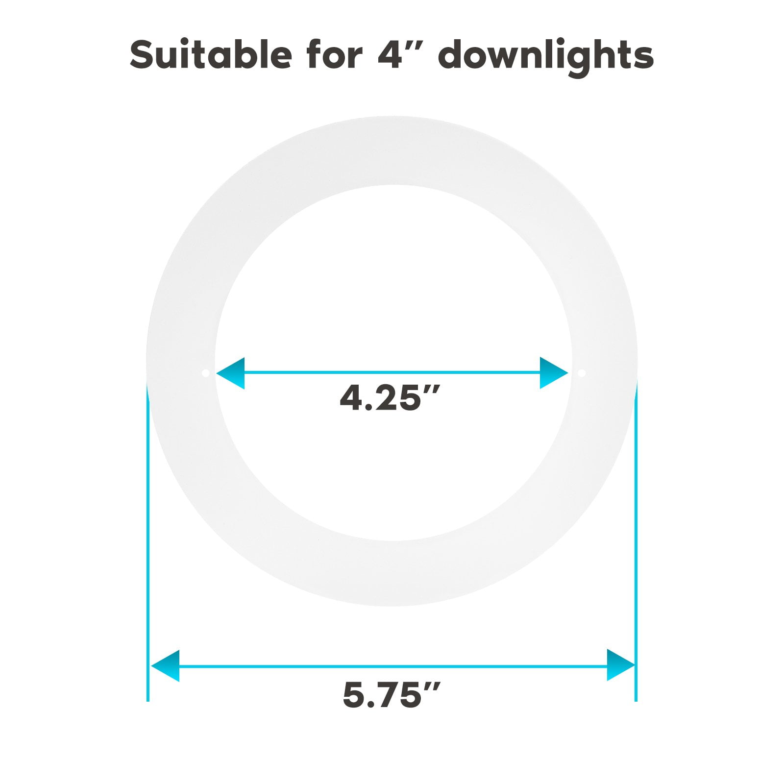 Buy Luxrite 12Pack White Goof Trim Ring for 4 inch Recessed Lights and
