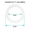 thumbnail image 5 of Luxrite 12-Pack White Goof Trim Ring for 4 inch Recessed Lights and Ceiling Light Fixtures, Outer Diameter 5.75 inch, Inner Diameter 4.25 inch, 5 of 6