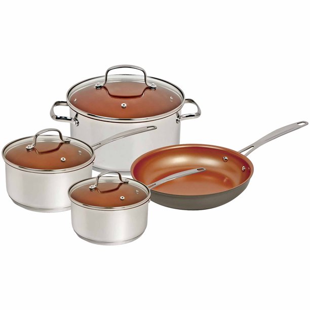 Nuwave Silver Cookware Set, 7 Piece