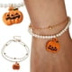 thumbnail image 2 of Halloween decoraciónes Pulsera de perlas de cadena de metal con personalidad apilada y diseño de viento para Halloween, 2 of 8