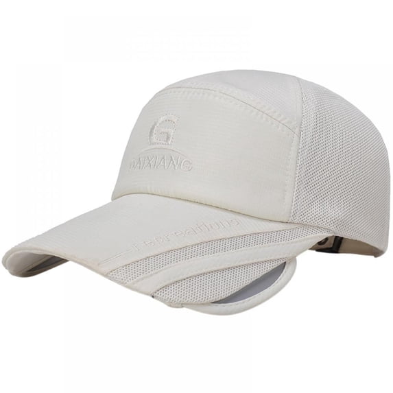 Sunshade Cap Wide Retractable Brim Cotton Breathable Mesh Sun Hat Outdoor Fishing Camping Travel Beach Swimming Pool Park Sportswear Accessories