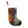 thumbnail image 2 of Honeii Abstract Colorful Duality for Christmas Stocking,Large Xmas Stocking,Holiday and Family Stocking for Fireplace Christmas Holiday Party Decoration, 2 of 7
