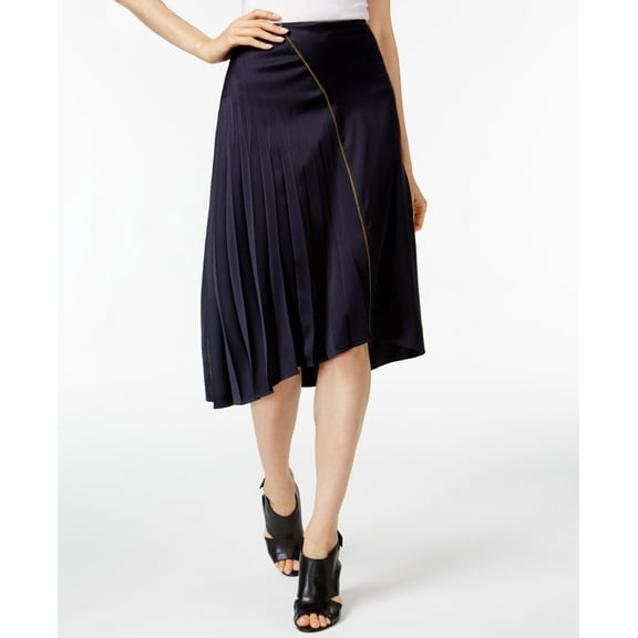 DKNY Womens Navy Below The Knee Shift Skirt  Size: 14
