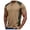 Khaki, variant on MIXUE Shirts For Men Summer Color Block Print Round Neck Button Down Short Sleeve Slim Fit Casual Pullover Tops T-shirts Streetwear,Gray,L