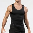 thumbnail image 5 of ZRGHAOYLQ Men's Tight Tank Tops Moisture Wicking Quick Dry Shirt Solid Color Scoop Neck Athletic Vest Sleeveless Workout Shirts Lightweight Stretchy Gym Vest Top, 5 of 9