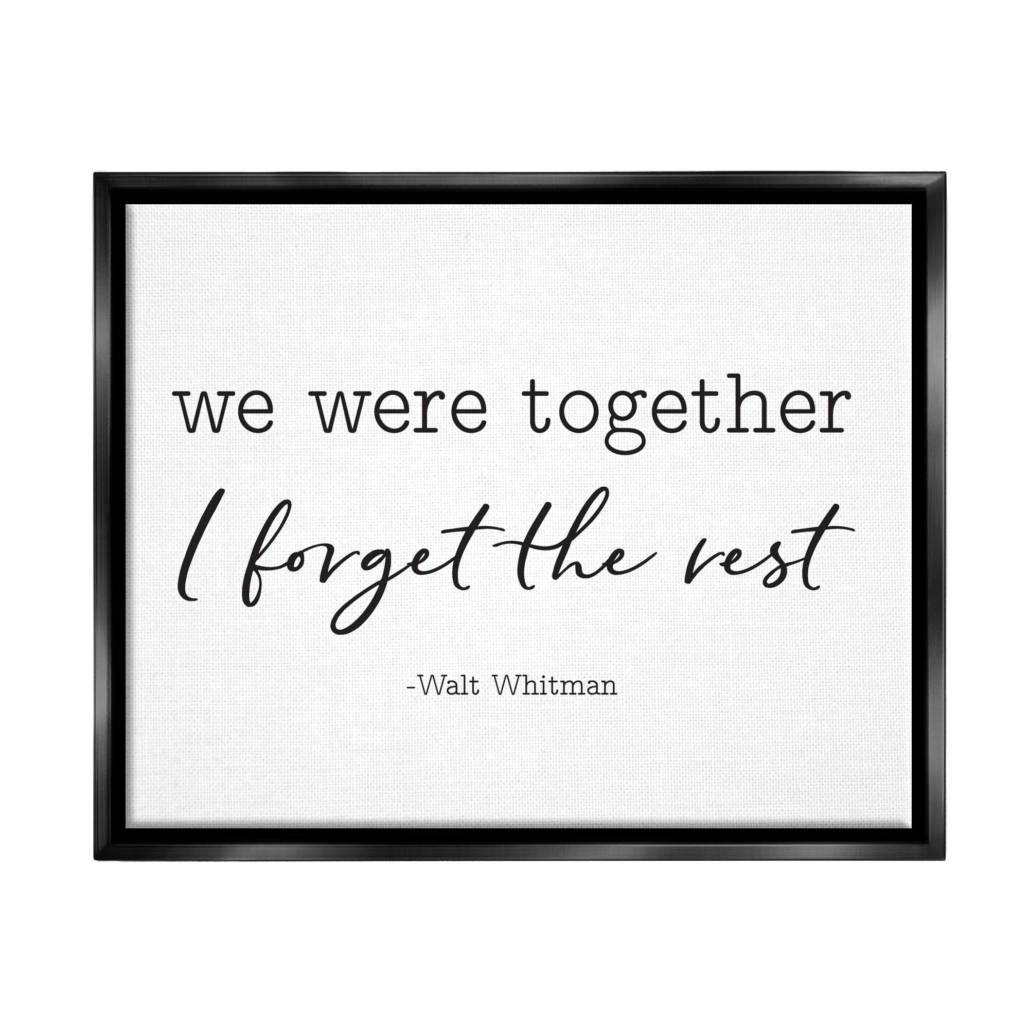 Stupell Industries Romantic Couple Quote Casual Typography Design Graphic Art Metallic Gold Floating Framed Canvas Print Wall Art, Design by Lettered and Lined