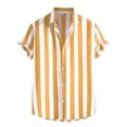 thumbnail image 1 of Camisas Para Hombre Casual Camisas casuales para hombre Camisas de playa con botones de manga corta Camisas de verano tropical (Khaki, S), 1 of 3