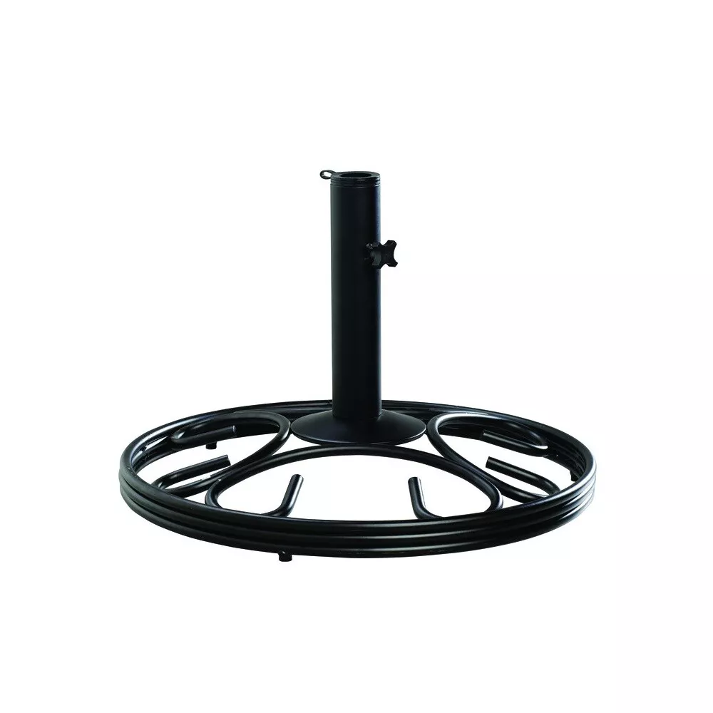 Living Accents Black Round Cast Iron Umbrella Base