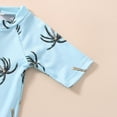 thumbnail image 6 of Wassery Infant Baby Boys Girls One Piece Swimsuit Summer Tropical Tree Print Short Sleeve Zipper Rash Guard Swimwear Toddler Bathing Suit Beachwear 0-3Y, 6 of 8