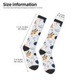 thumbnail image 2 of Goofa Cartoon Planets Pattern Adult Stockings, Color-Block Knee High Socks, Comfortable and Breathable, Soft and Stretchable, Sports, and Decoration, 2 of 6