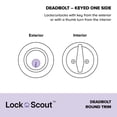 thumbnail image 2 of Cerrojo Lock Scout con borde cuadrado, 2 of 5