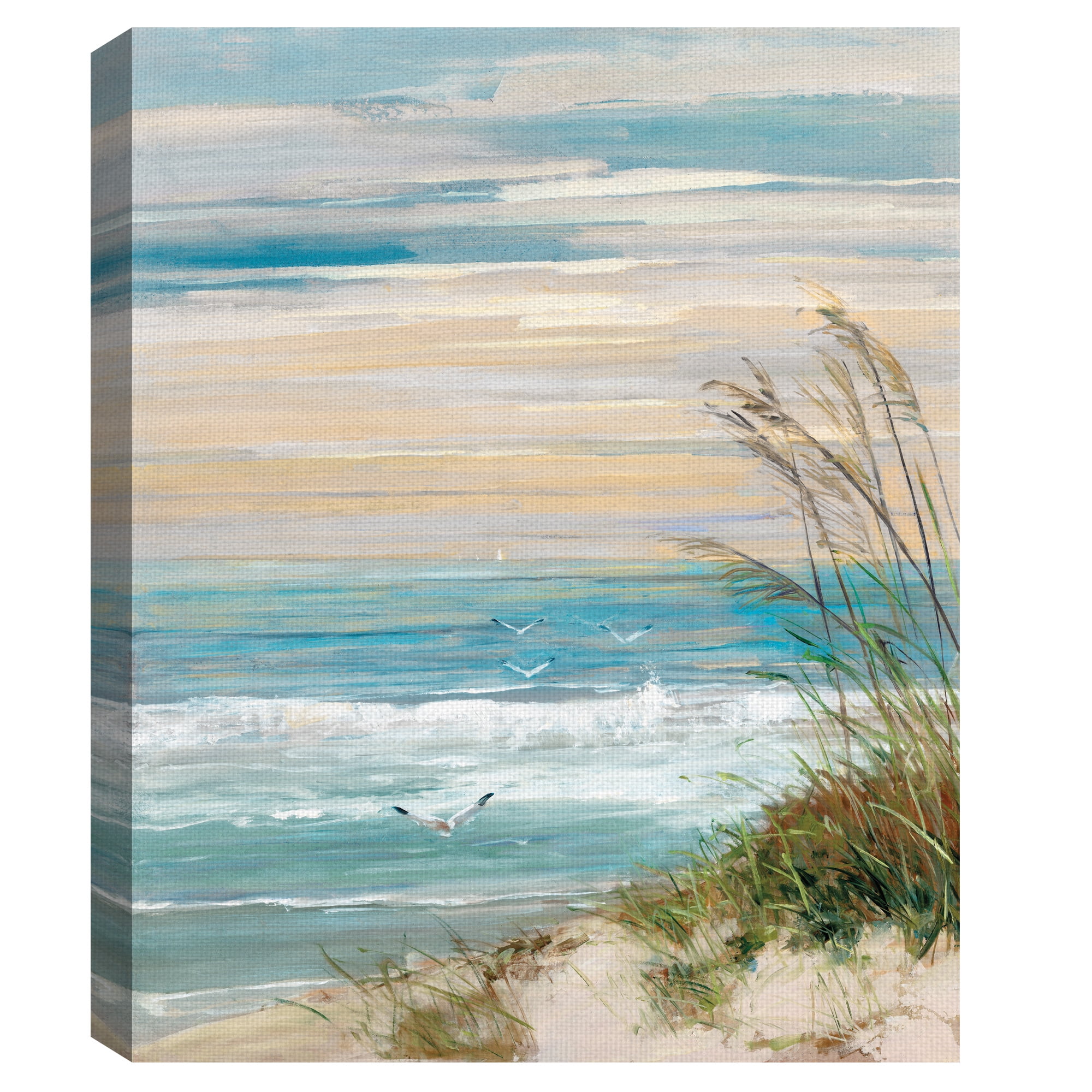 Beach at Dusk by Sally Swatland Wrapped Canvas Art Painting Print