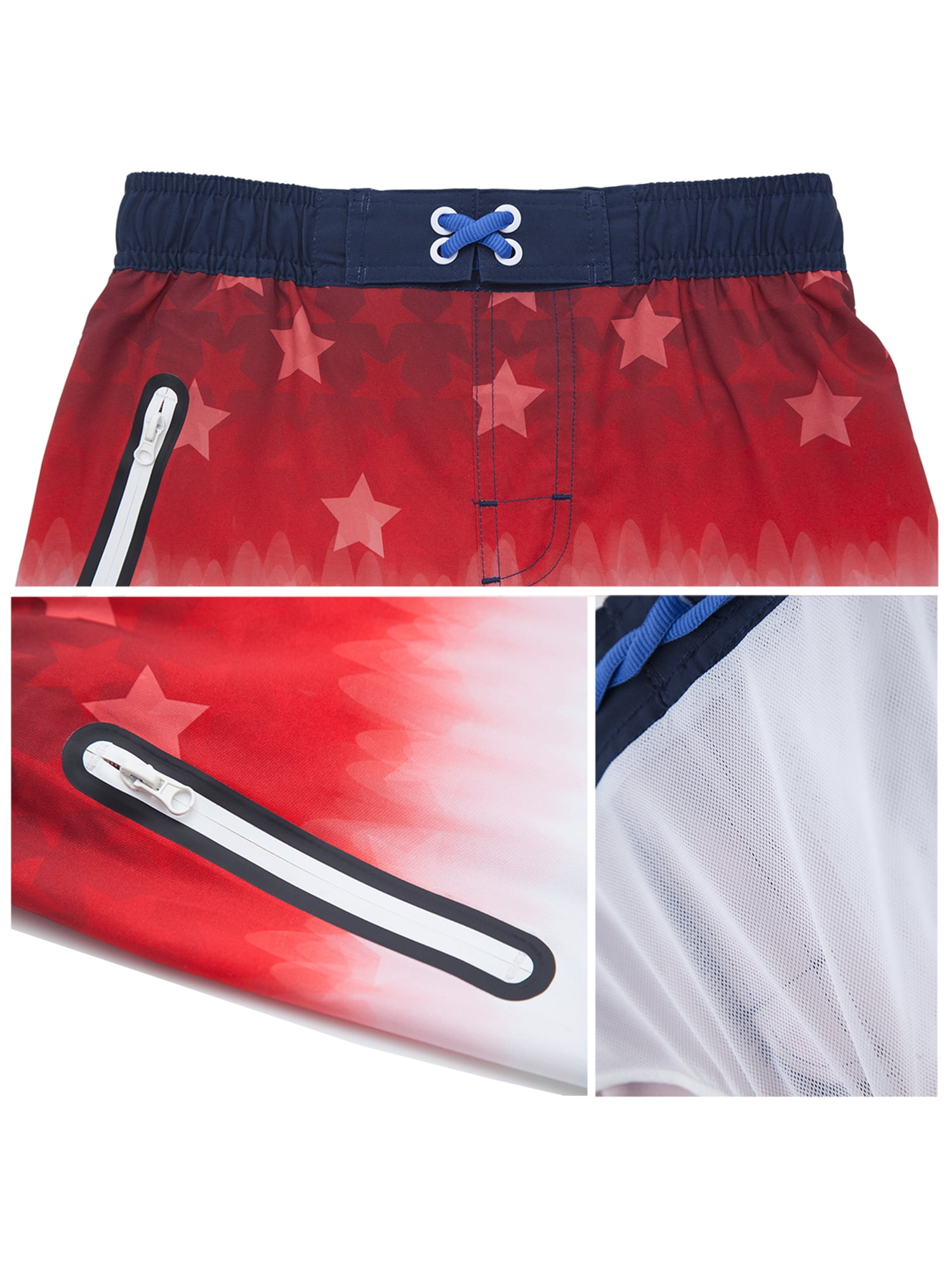 Rokka&Rolla Boys' Quick Dry Board Shorts Mesh Lined Swim Trunks, UPF 50+, Sizes 4-18