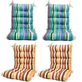 thumbnail image 1 of Outdoor Chair Cushion, 4Pcs High Back Chair Cushion High Rebound Foam High Back Chair Cushions Solid Polyester Chair Cushion 44 x 21 in. Outdoor Dining Chair Cushion, 1 of 8