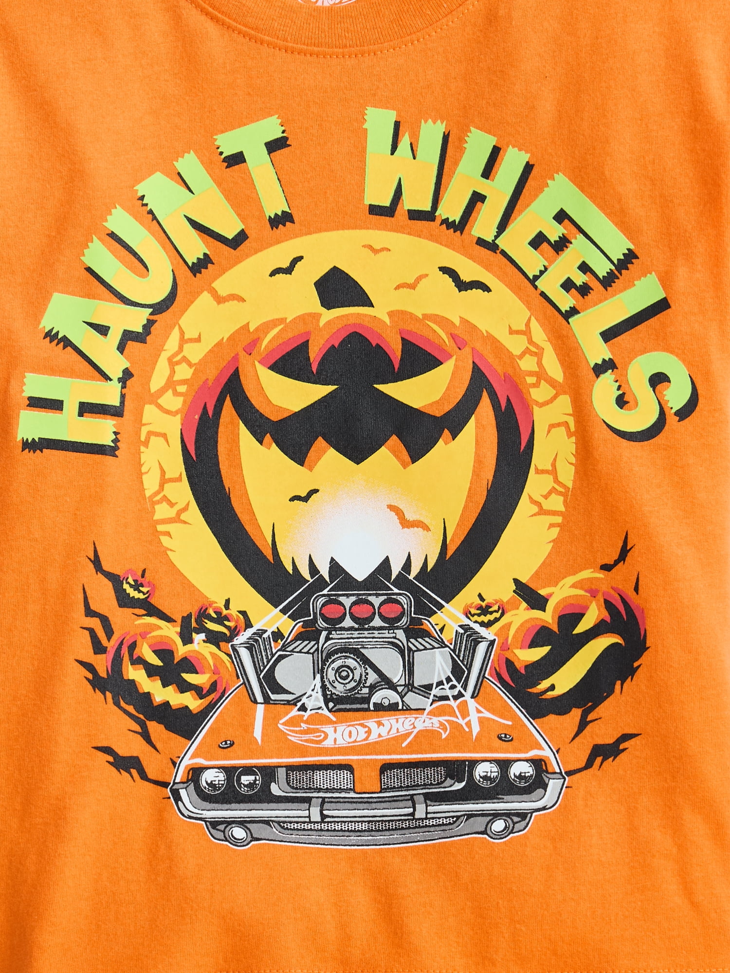 Hot Wheels Toddler Boys Halloween Crewneck Tee with Short Sleeves, Sizes 12M-5T