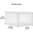 thumbnail image 2 of Storage Bins with Lids, 6 Pack Clear Plastic Storage Containers with Magnetic Acrylic Door, 19 Qt Stackable Storage Box for Home, Office Organizing, 2 of 5