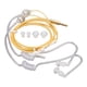 thumbnail image 5 of Auriculares de tubo de aire ergonómicos sin radiación reducción de ruido auriculares binaurales portátiles de tubo de aire de 3,5 mm para computadora portátil tableta naranja, 5 of 5