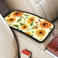 thumbnail image 2 of Bingfone Car Four-Season Universal Armrest Box Mat,Car Armrest Seat Cover Soft Leather Waterproof Armrest Cover Center Console Mat-Sunflowers And Butterflies, 2 of 7