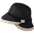 thumbnail image 2 of CoCopeaunts Women Bucket Hat with Bow Tie Wide Large Brim Sun Cap Outdoor Fisherman Hat UV Proof Sun Protection Bucket Cap, 2 of 8