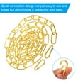 thumbnail image 5 of Uxcell 6 Feet Gold Finish Lighting Hanging Chain, Metal Looping Chain for Hanging Plant Pendant Chandelier Light Fixture, 5 of 7