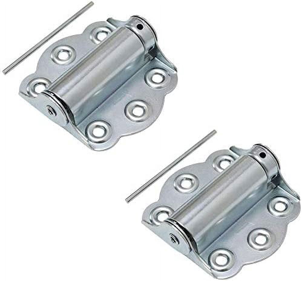 Litepak Adjustable Screen Door Hinge Professional Grade Hardware Self-Closing Easy Install (2 Pack, Zinc Plated)