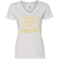 thumbnail image 3 of Inktastic New Year's Eve Squad with Stars in Gold Women's V-Neck T-Shirt, 3 of 5