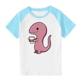 thumbnail image 1 of RXIRUCGD 2025 Vêtements d'Été pour Enfants Tout-Petits Garçons Filles Mode Mignon Col Rond Imprimé Manches Courtes Haut, 1 of 7
