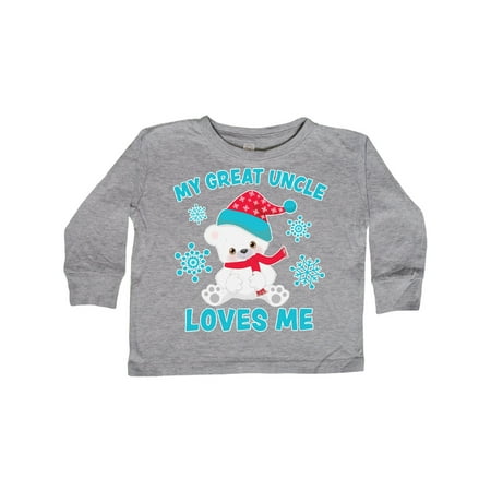 

Inktastic Polar Bear My Great Uncle Loves Me in Santa Hat Gift Toddler Boy or Toddler Girl Long Sleeve T-Shirt