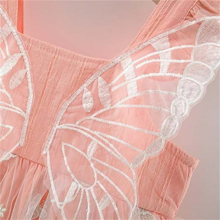

Aayomet Dresses For Girls Toddler Kids Baby Girls Butterfly Dresses Fairy Tulle Dress Sleeveless Princess Birthday Elegant Blue 0-3 Months