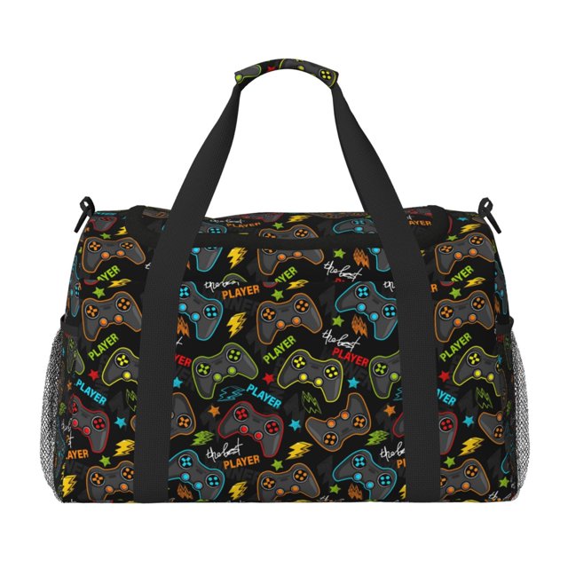 Balery Play Game3 Bolsa de Gimnasio para Mujeres, Bolsa de Viaje con Bolsillo Húmedo, Bolsa de Fin de Semana para Mujeres, Bolsa de Viaje Resistente al Agua