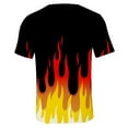 thumbnail image 4 of YLLMHH Colorful flame T-shirt Casual All-match short-sleeved Tshirt Men Women 3D Print T Shirt 4XL, 4 of 6